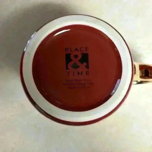 3 Place & Time Coffee Mugs Beautiful Red With Winter Deer & Peace Doves Holiday - Picture 6 of 8